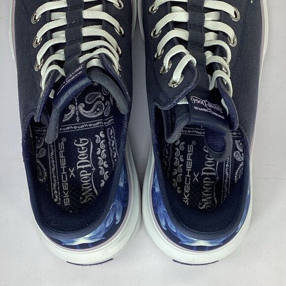 Skechers Snoop Dogg Shoes Womens Size 9.5 Blue Slip On In Hands Free - Picture 6 of 9